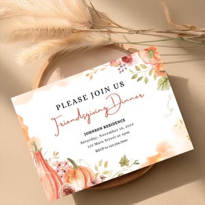 FRIENDSGIVING | Thanksgiving Invitation | Editable Template