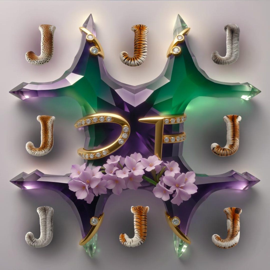 Letter J The Exotic Fur Collection 12 Variations Designer Font letter-j-the-exotic-fur-collection-12-variations-designer-font