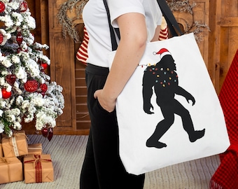 Bigfoot Christmas Gifts Tote Bag Mom Christmas Gift Tote Fun Christmas Gift for Mom Outdoor Enthusiast Nature Lover Gift Cryptid Swag Bag