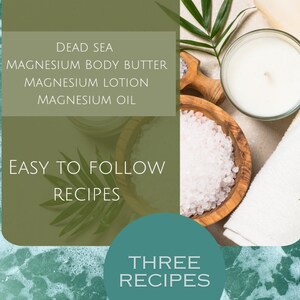 Magnesium Cream Lotion & Spray DIY recipe downloads