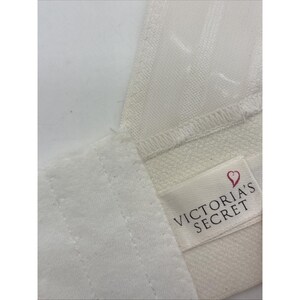 Vtg Victorias Secret Bustier Bra 34B White Floral Lace Strapless Lingerie Extend imagem 12