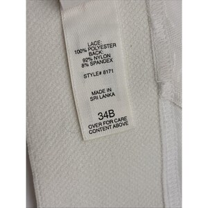 Vtg Victorias Secret Bustier Bra 34B White Floral Lace Strapless Lingerie Extend imagem 13