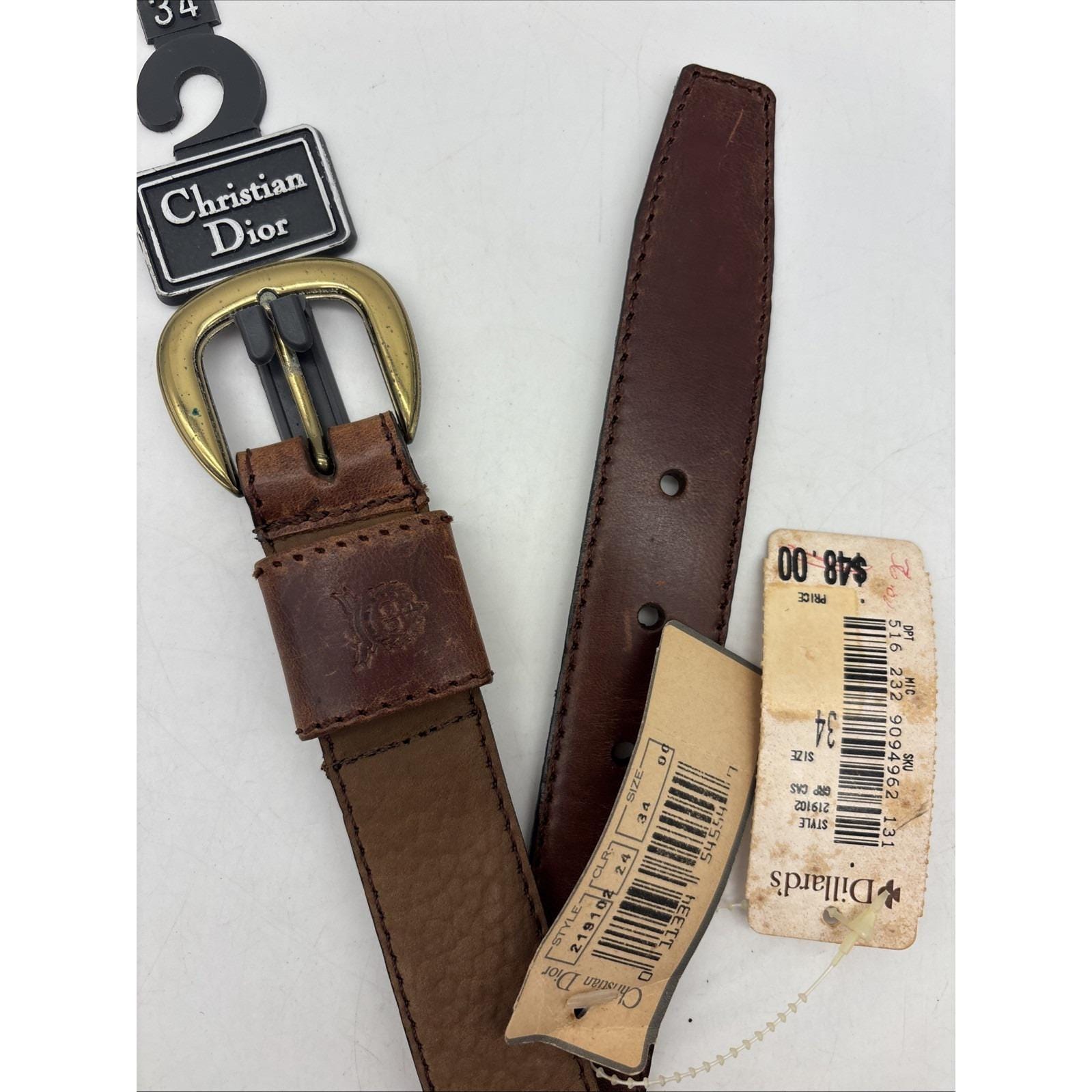 Diorquake inspired belt faux leather brown Diorquake Dior Belts for Women - Vestiaire Collective main image 2