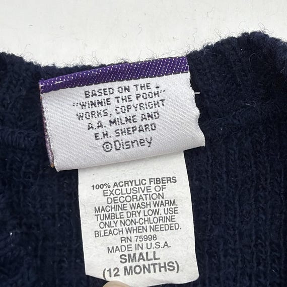 vintage Disney Winnie the Pooh knit toddler cardi… - image 5
