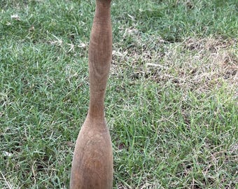 Vintage Wooden Pestle Wood Masher Pounder Primitive Kitchen Tool Rustic Country