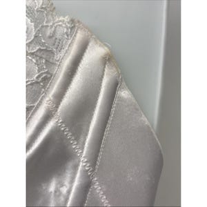 Vtg Victorias Secret Bustier Bra 34B White Floral Lace Strapless Lingerie Extend imagem 7