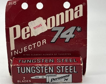 Personna 74 Tungsten Steel Injector Razor Blades (7 Pack) NOS NIB #2337 Vintage