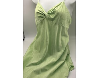 Vintage Victoria's Secret Slip Dress lingerie Silk Green Medium
