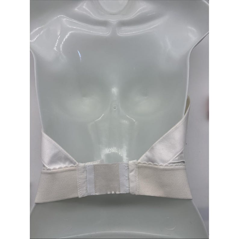 Vtg Victorias Secret Bustier Bra 34B White Floral Lace Strapless Lingerie Extend imagem 8