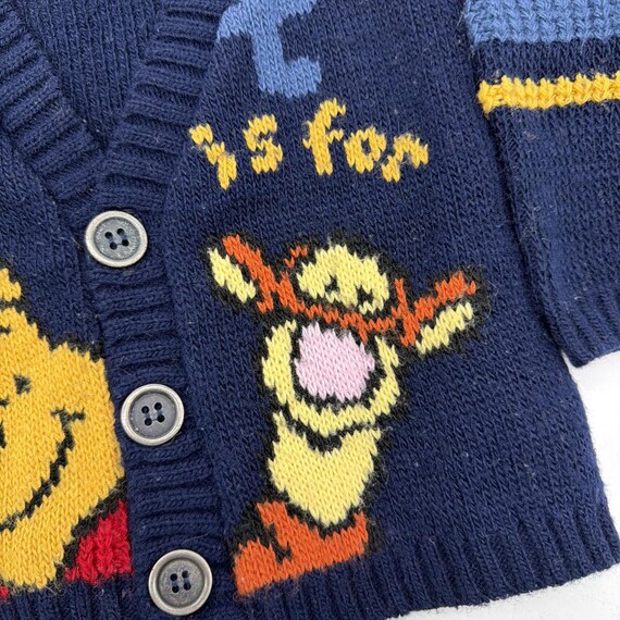vintage Disney Winnie the Pooh knit toddler cardi… - image 3