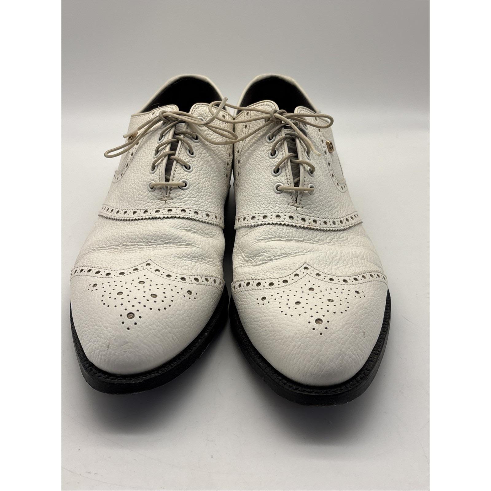 Vintage Footjoy Classics White Wingtip Golf Shoes Men's US 14AA