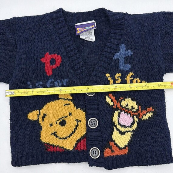 vintage Disney Winnie the Pooh knit toddler cardi… - image 6