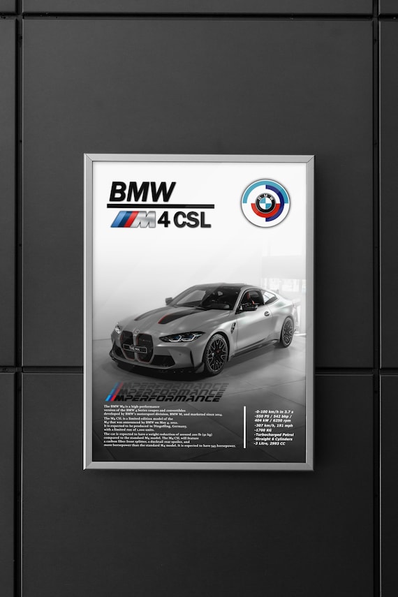 BMW M4 Poster Druck, BMW Poster, M4 Druck, Auto Poster, Supersportwagen  Poster -  Schweiz