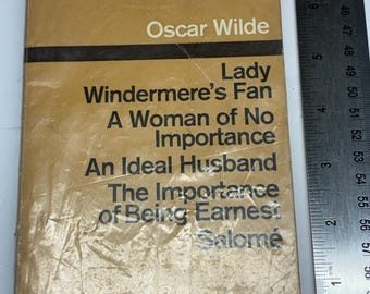 Vintage 1973 Oscar Wilde Plays Penguin Paperback, Importance of Being Earnest, Salomé, Lady Windermere’s Fan