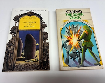 C.S. Lewis Chronicles of Narnia Vintage Paperback Lot Silver Chair Horse and His Boy