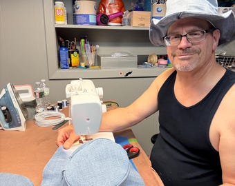 Printable Hat Sewing Pattern PDF, Digital Download, Western bucket hat, Hobo Hat, Cowgirl Hat, with video, includes detailed instructions.