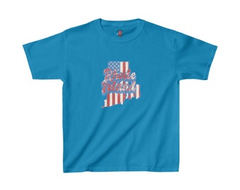 Funky Rhode Island Patriotic Kids Heavy Cotton™ T-Shirt