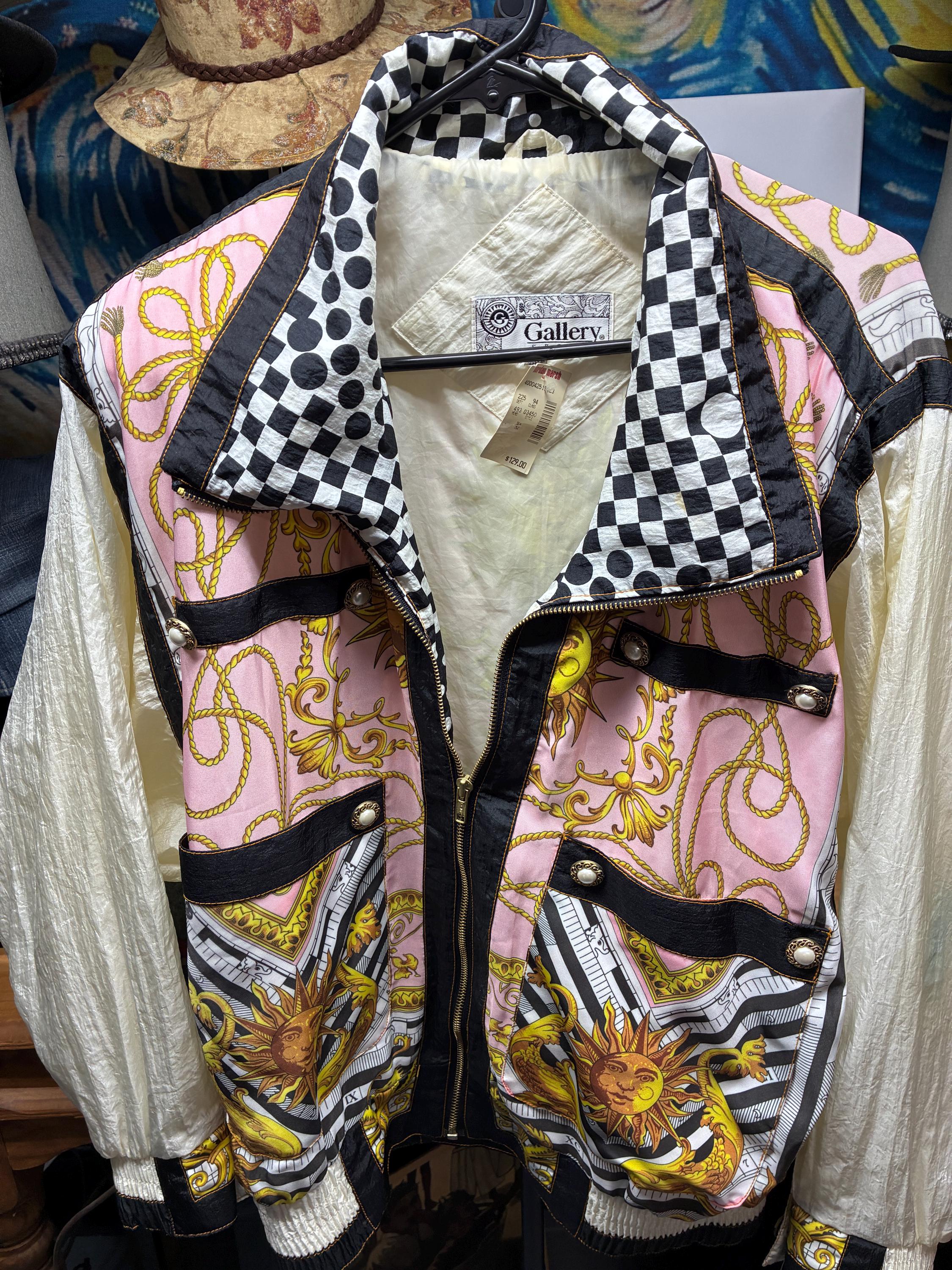 Vintage 90s Gallery Sport Baroque Windbreaker Jacket | Sun Print