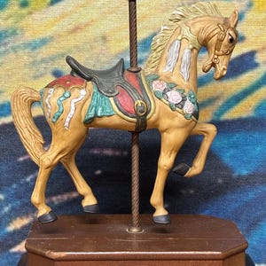 Vintage Carousel Horse Music Box – Impulse Giftware, Made in Taiwan, 1991 – Hand-Painted Detail
