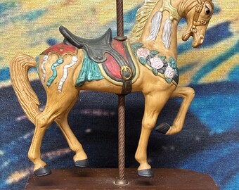 【misen2014さま】vintage figure ୨୧ ブラウンのお馬さん Vintage Carousel Horse Music Box – Impulse Giftware, Made in