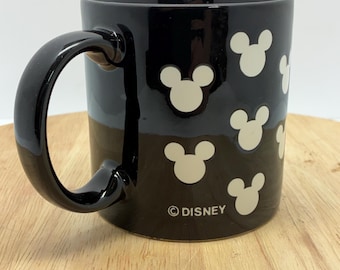 Vintage Black Mickey Mouse Silhouette Mug – Made in Japan Disney Coffee Cup