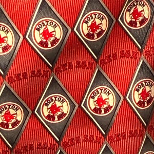 Boston Red Sox 100% Silk Necktie. Vintage Red Sox Necktie. Gift for Baseball Lover, Red Sox Fan