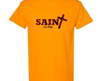 Saint Cross Cotton T-Shirt | Women's Designer Tee | SaintArtPhilly Classic Fit, Cotton Tee.
