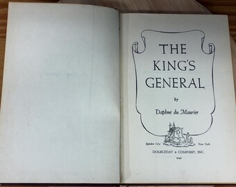 Vintage 1946 The King's General by Daphne du Maurier | Doubleday Hardcover | Historical Fiction First U.S. Edition | Collectible Classic