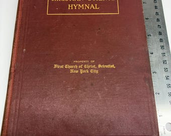 Antique Christian Science Hymnal c1916 First Church Christ Scientist NYC Music Book