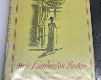Presenting Miss Jane Austen May Lamberton Becker 1952 Vintage Biography Dust Jacket