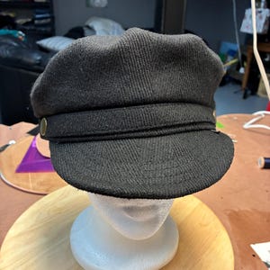 Goorin Bros. Black Wool Fisherman Cap, Medium | Vintage-Inspired Greek Fisherman Hat, Unisex Breton Cap, Nautical Fiddler Style