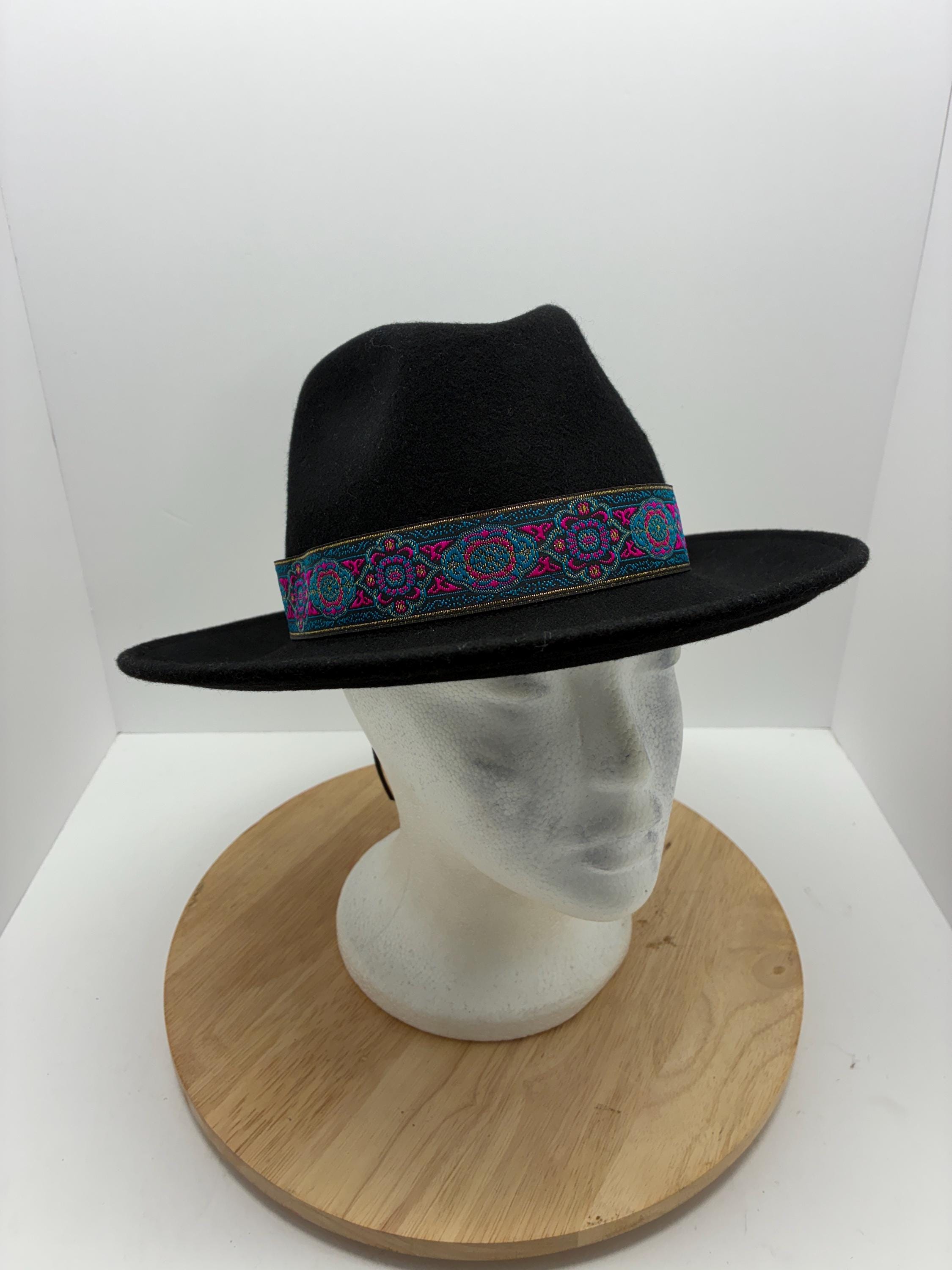 Gelso Bianco Black Wool Fedora Hat Gelso Bianco Firenze Made In Italy Black 100% Wool Hat W  main image 3