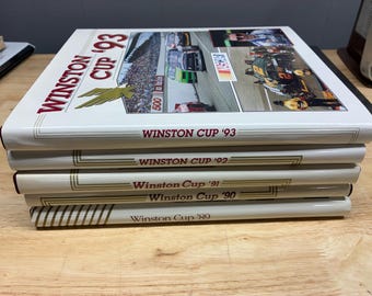Vintage NASCAR Winston Cup Yearbook Collection 1989–1993 Complete 5 Volume Hardcover Racing Books Richard Petty Dale Earnhardt