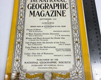 1933 National Geographic Magazine Coca Cola Ad Chicago Worlds Fair Texaco Vintage