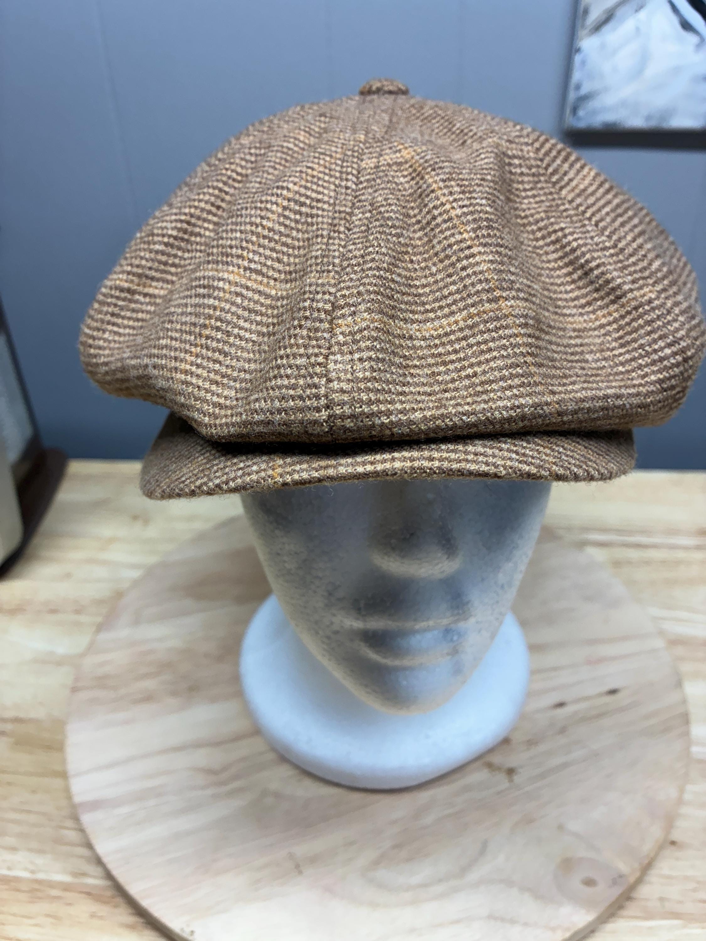 ヴィンテージ Polo Ralph Lauren ニューズボーイキャップ Vintage Polo Ralph Lauren Newsboy Cap | 1990s Wool Houndstooth