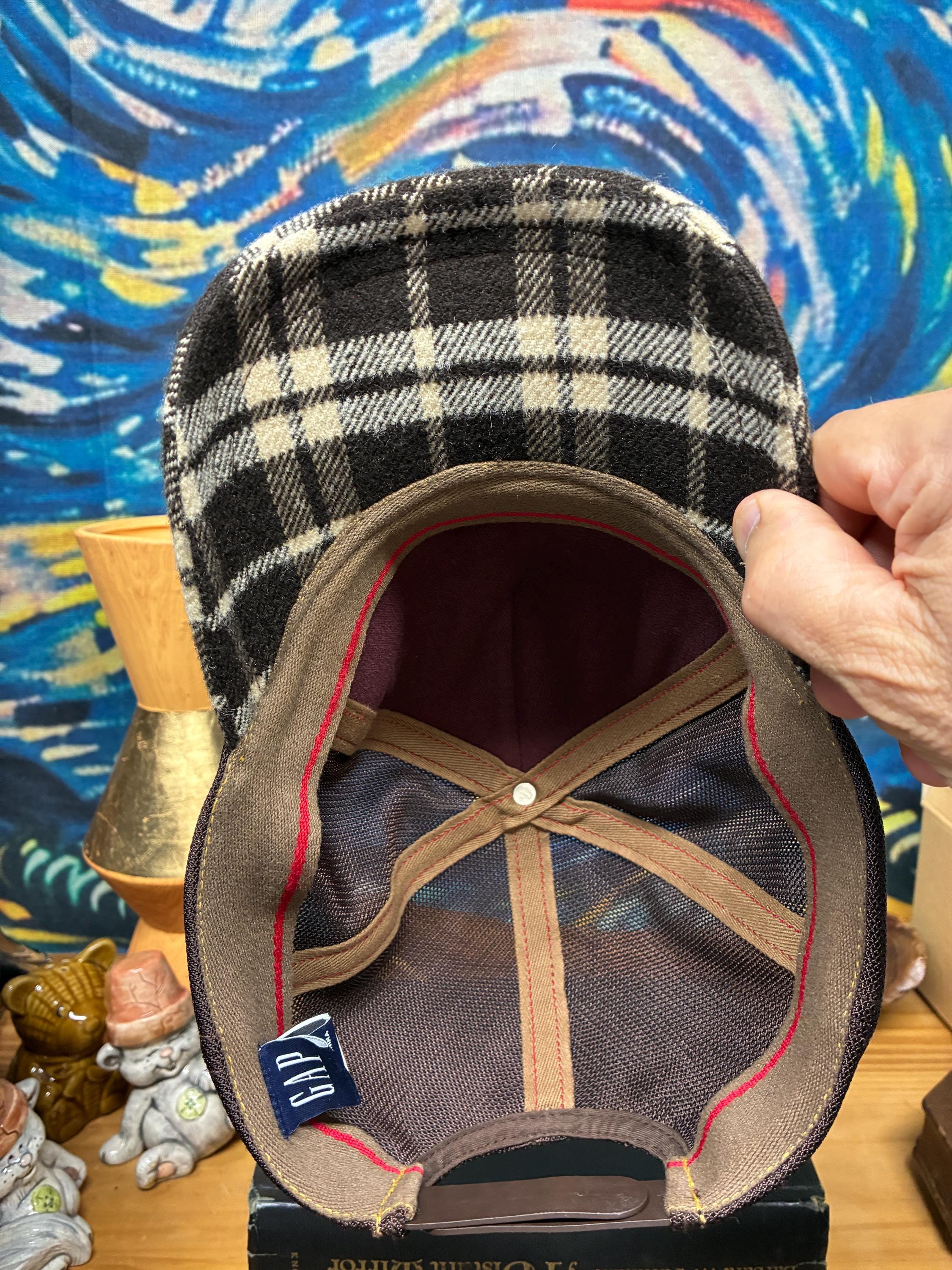 GAP Plaid Wool-blend Trucker Cap – Brown Mesh-back Baseball  display picture 2