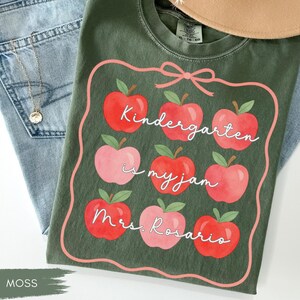 Personalized Kindergarten Teacher Shirt, Comfort Colors® Back To School Tee, Custom Teacher Appreciation Gift, Custom Pre-K is My Jam shirt