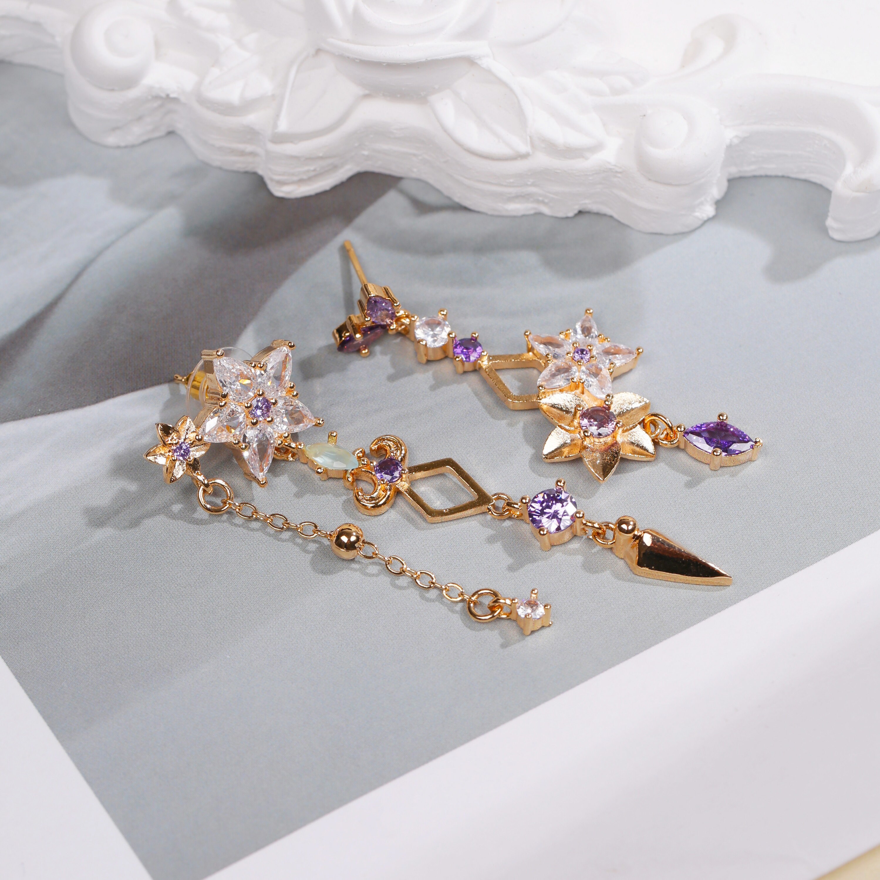 Genshin Impact Keqing Earrings Handmade Genshin Impact Etsy Canada