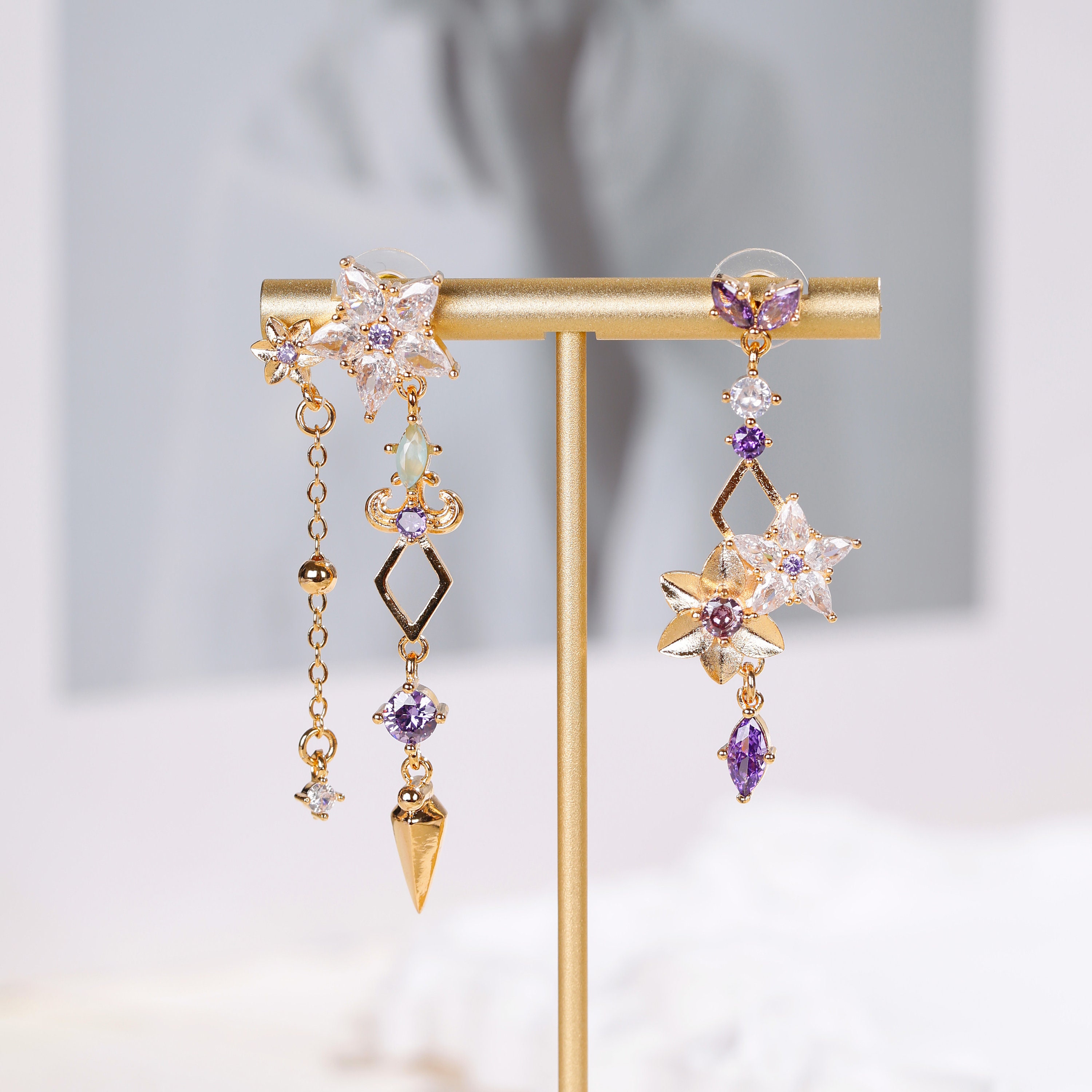 Genshin Impact Keqing Earrings Handmade Genshin Impact Etsy Canada