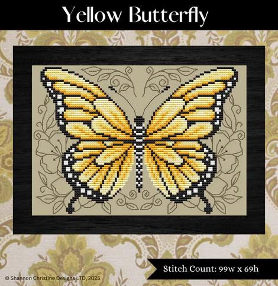Yellow Butterfly by Shannon Christine Designs - Cross Stitch Paper ...