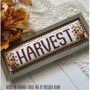 Harvest Word Swap by Stitching with the Housewives - Cross Stitch Paper Pattern