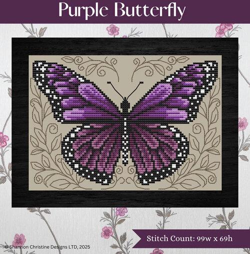 Purple Butterfly by Shannon Christine Designs - Cross Stitch Paper ...