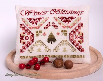 Winter Blessings by Samplers and Primitives - Cross Stitch Paper Pattern