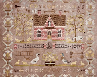 Ducks in the Orchard by A Gardner&#39;s Needle - Cross Stitch Paper Pattern