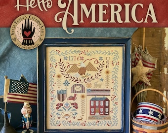 1776 SAMPLER From the HELLO AMERICA Book by Teresa Kogut / Cross