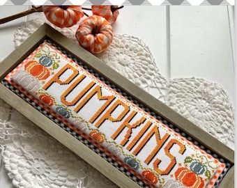 Pumpkins Word Swap by Stitching with the Housewives - Cross Stitch Paper Pattern