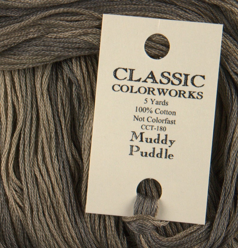 Cotten Puddle Muddy Puddle - Classic Colorworks Cotton Floss - Etsy