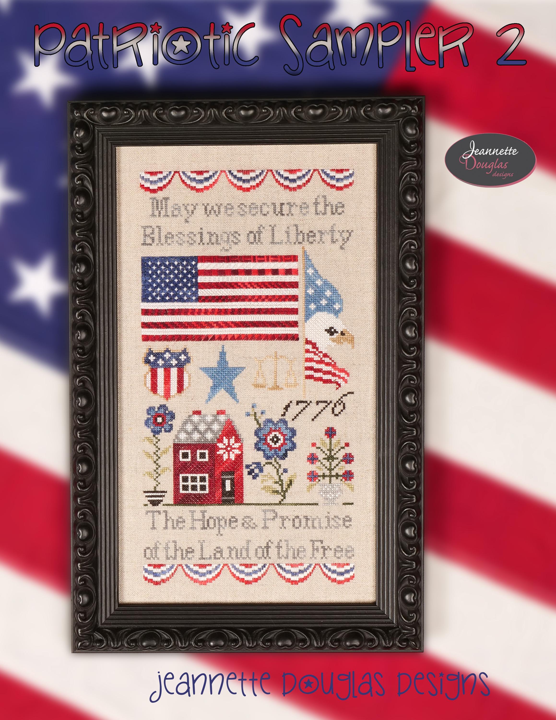 Patriotic Sampler 2 by Jeannette Douglas Designs - Cross Stitch Paper Pattern