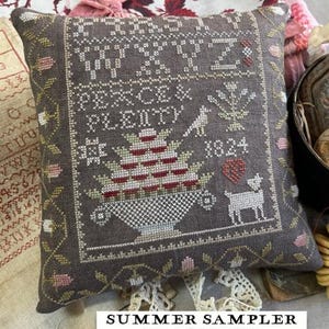 Summer Sampler Fragment Cross Stitch Pattern by Shakespeare&#39;s Peddler - 2025 Nashville Needlework Market