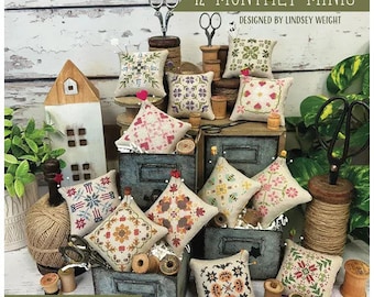 12 Monthly Minis by Primrose Cottage Stitches